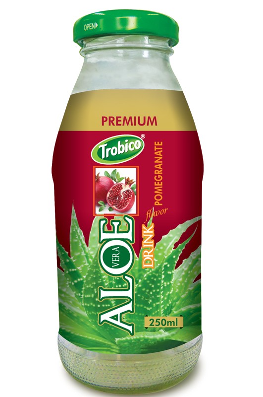 562 Trobico Aloe vera pomegranate flavor glass bottle 250ml